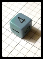Dice : Dice - 6D - Chessex Half and Half Blue and Blue with Black Numerals - Gen Con Aug 2012